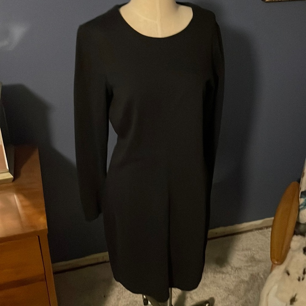 KATE SPADE SATURDAY Black Ponte bodycon dress with long sleeves
